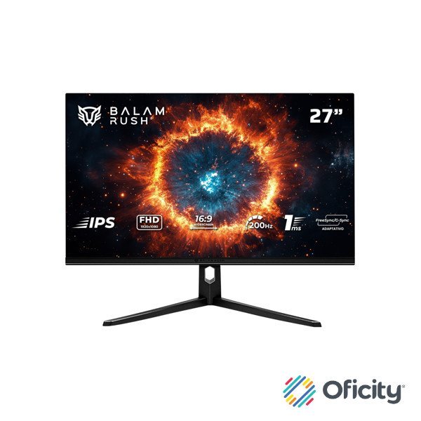Monitor Gamer Balam Rush Plano 27 IPS Fast / Hyper Nova MHN27Y Balam Rush Legend Negro