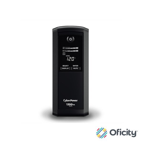 UPS CYBERPOWER 1350VA 810W LCD REGULADOR VOLTAJE 8 CONT