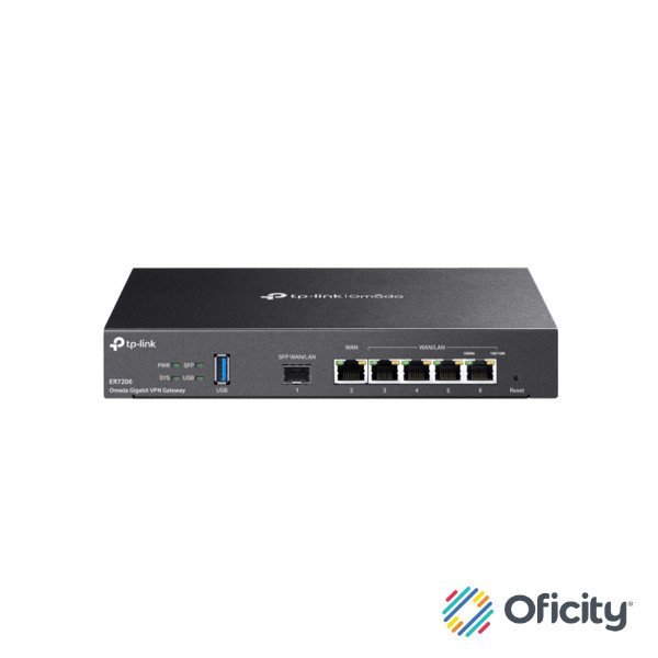 Router Omada by TP-Link Gigabit VPN 1× Gigabit SFP WAN Port 1× Gigabit RJ45 WAN Port 2× Gigabit WAN/LAN RJ45