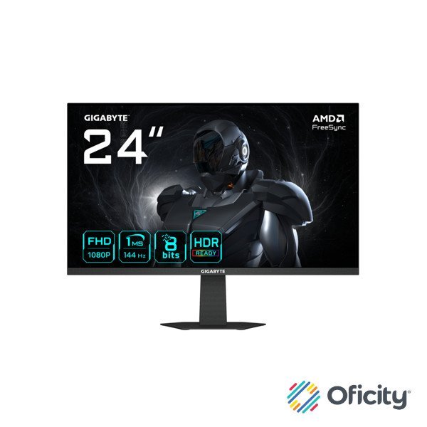 Monitor Gamer Gigabyte 23.8 LED 1920x1080 Full HD FreeSync 144Hz HDMI/DisplayPort Negro
