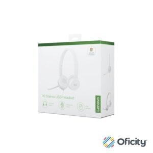 Diadema Alámbrica Lenovo 110 USB Color Nube Gris