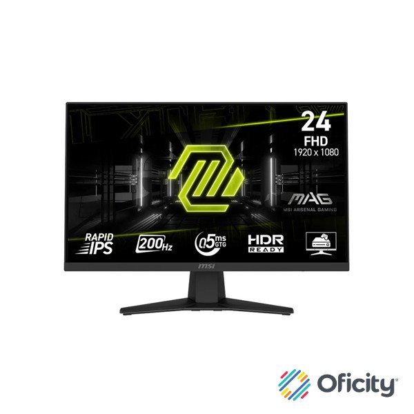 Monitor MSI Gaming MAG 244F 23.8" Full HD 180Hz 1ms Panel IPS HDMI/DisplayPort Negro