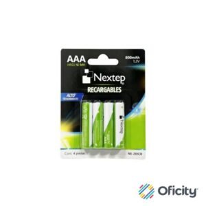 Pilas Nextep AAA Recargables HR03 NiMH 1.2V C/4 Piezas