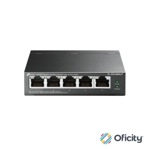 Switch TP-Link 5-Port Gigabit Desktop Switch with 4-Port PoE 4× Gigabit PoE Ports 1× Gigabit Non-PoE Port