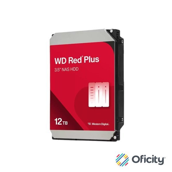 Disco Duro Western Digital 12TB Red Plus NAS SATA 3.5 pulgadas up to 260MB/s 7200 rpm - caché 512MB