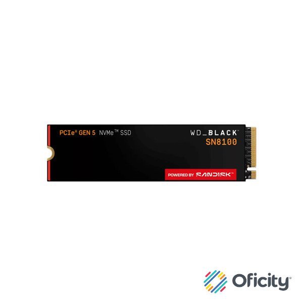 SSD interno Western Digital de 1TB Black SN8100 NVMe M.2 Gen5 - Lectura/Eescritura/ Sin Disipador Térmico