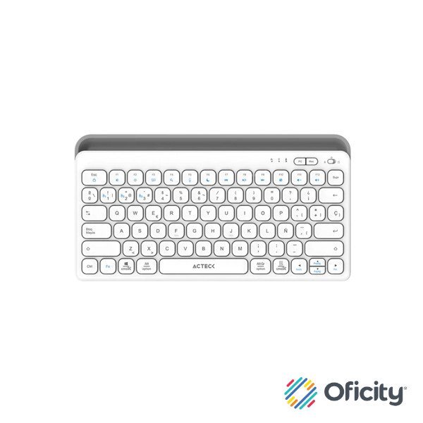 Teclado Acteck Inspire Trek TI737 65% Inalámbrico RF Inalámbrico Bluetooth Blanco Español