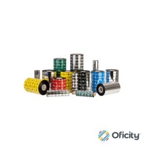 Cinta de Cera 1600 Zebra de 110mmx450m (4.33pulgx1476pies) Nuc 1pulg/Caja con 18pzs para Impresoras ZT (Industriales)