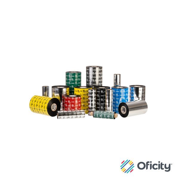 Cinta de Cera 1600 Zebra de 110mmx450m (4.33pulgx1476pies) Nuc 1pulg/Caja con 18pzs para Impresoras ZT (Industriales)