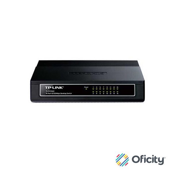 SWITCH DE ESCRITORIO TP-LINK CON 16 PUERTOS FAST ETHERNET 8