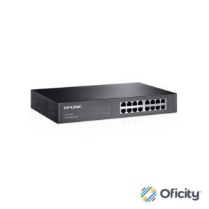 SWITCH DE ESCRITORIO TP-LINK CON BASE DE SOPORTE DE 16 PUERT
