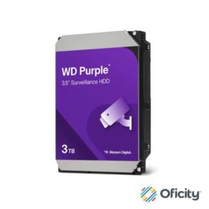 Disco Duro Western Digital Interno Purple 3TB 3.5 5400RPM SATA lll 6Gbit/s Caché 128MB para Videovigilancia