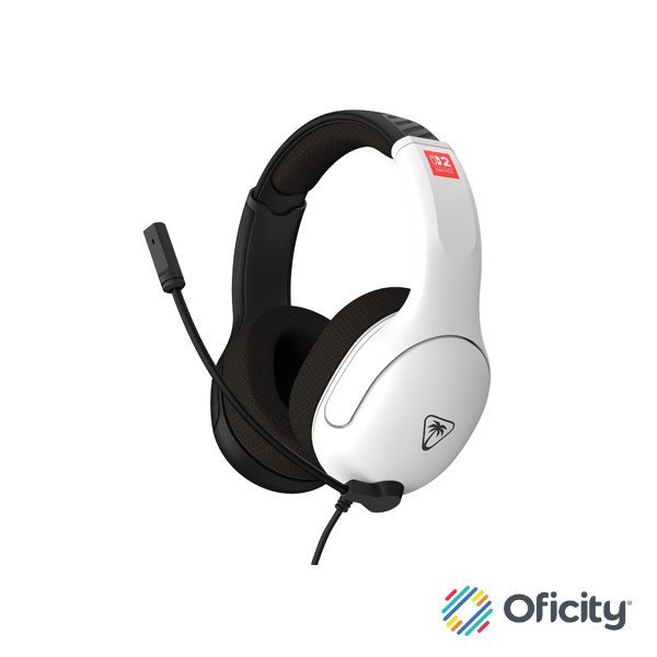 Auriculares de juego con cable Turtle Beach Airlite Fit White Black para Nintendo Switch 2