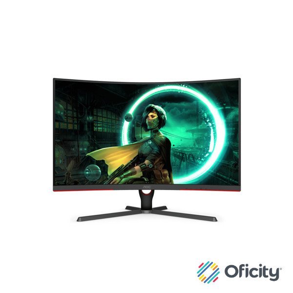 Monitor AOC 31.5" Gaming Curvo C32G3E Led 1920x1080 Full HD FreeSync 165Hz HDMI DisplayPort Negro