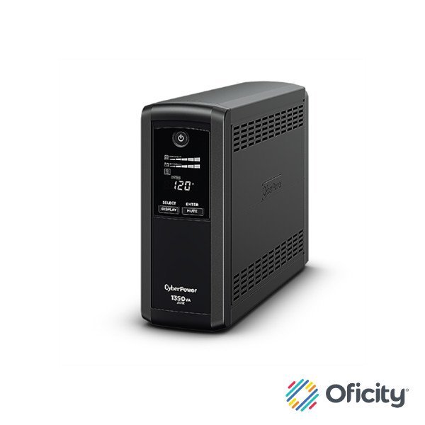 UPS CYBERPOWER 1350VA 810W LCD REGULADOR VOLTAJE 8 CONT