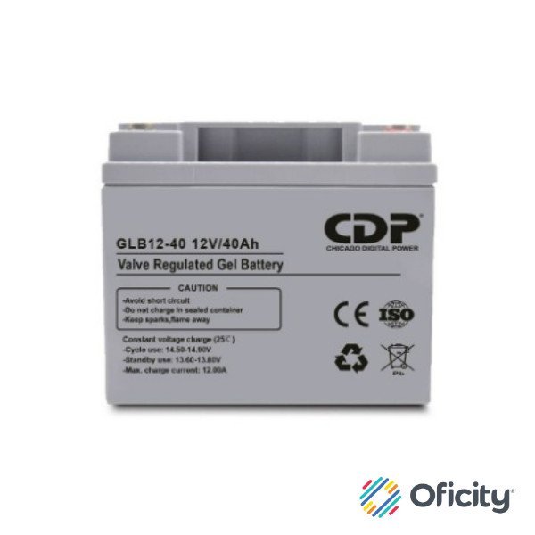 CDP Bateria de Gel Plomo acido seca sellada 12Vdc-40Ah paraUPO33-30/40HFAX