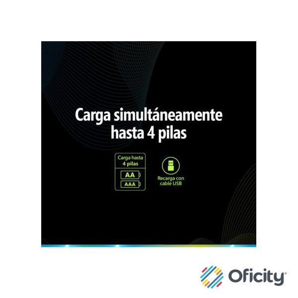 Cargador de Pilas Nextep AA/AAA Incluye 2 Pilas AA