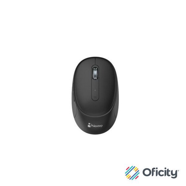 Mouse Nextep Pro Inalambrico Silencioso 1600 Dpi Usb Color Negro Bateria Incluida