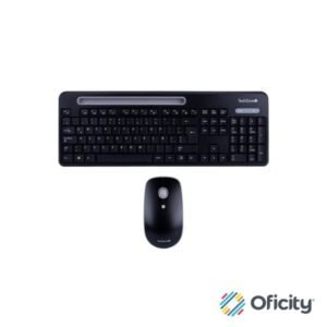 Mouse y Teclado Inalambricos Tasking Grey 800 1200 1600 DPI 4 Botones con Ranura para Smartphone