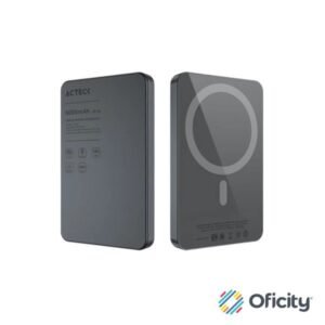 Cargador Acteck Powerbank Energon Go Slim Pro PM50 5000 mAh carga inalámbrica
