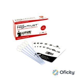 Kit de limpieza Evolis 5 tarjetas adhesivas cortas 5 hisopos uso de tarjeta con cada 1000