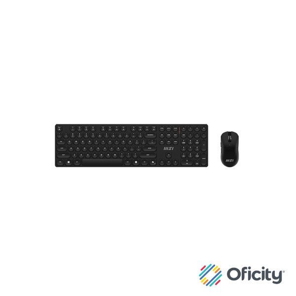 Kit Teclado Mouse MSI Forge L210 W Inalambrico USB 1600DPI Ingles