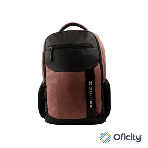 Mochila Perfect Choice para Laptop De 15.7" Negra-Terracota Youth