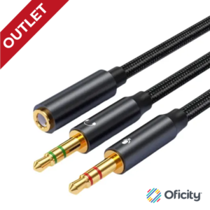Adaptador Jack Audifono Microfono Audio Estereo 3.5 mm - 1 Conector Tipo C Macho a 1 Conector 3.5 mm Hembra