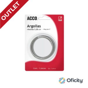 Argollas Acco 2" Blister C/3