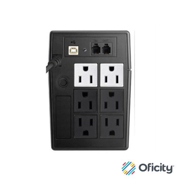 Regulador Koblenz 7016 NoBreak USB/R 700VA/360W Respaldo 25 Minutos 6 Contactos Garantía 3 Años