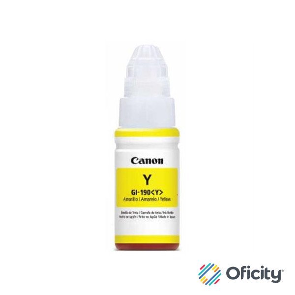 TINTA CANON GI-190 G1110/G2110/G3110/G4110 AMARILLO TINTA CONTINUA