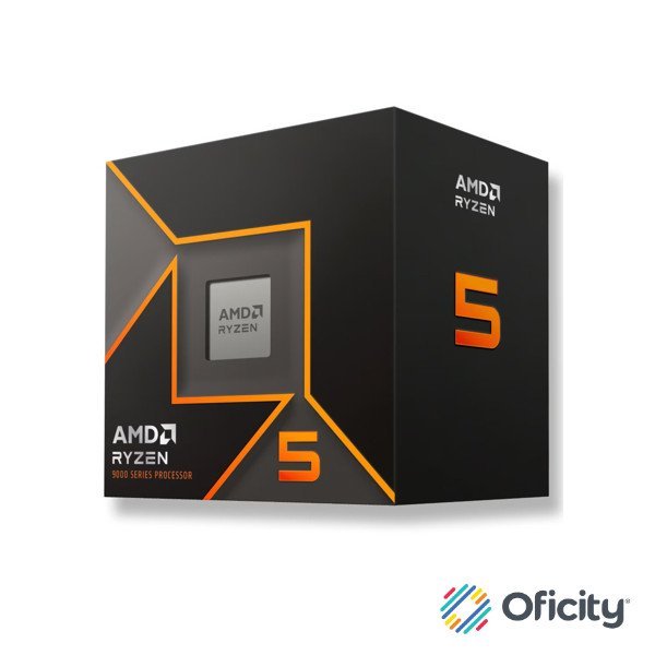 Procesador AMD Ryzen 5 9600 3.8GHz hasta 5.2GHz 32MB 65W 6 Cores 12 Threads Socket AM5 con Gráficos con Disipador