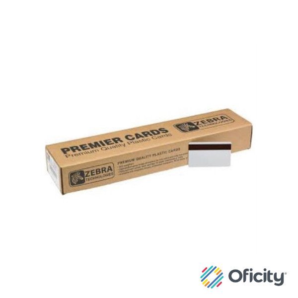 Tarjetas Zebra de PVC blanco banda magnetica de alta coercitividad de 30 mil (500 tarjetas)