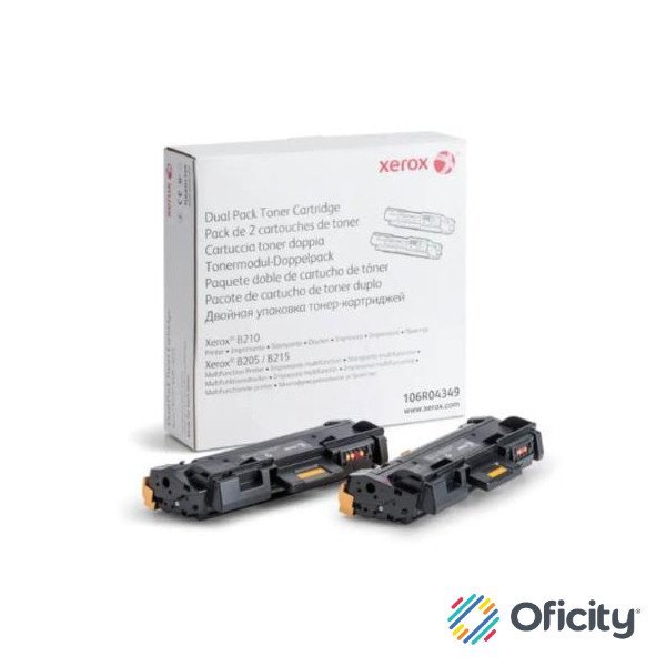 Tóner Xerox Dual Capacidad Estándar 6K Páginas B205/B210/B215 Color Negro