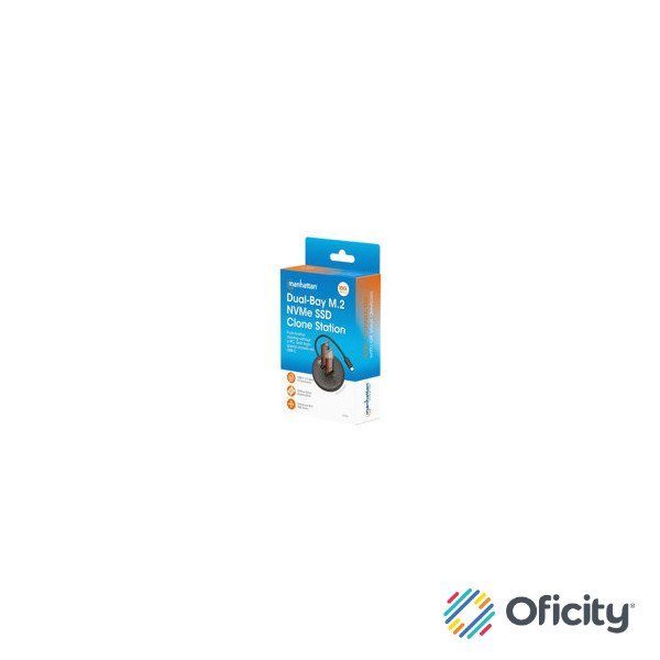 Gabinete QuickDock Manhattan USB-C 2ptos SSD M.2 NVMe