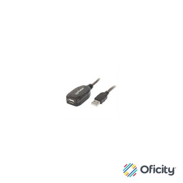 Cable Manhattan USB 2.0 Alta Velocidad Extensión Activa 20m Color Negro