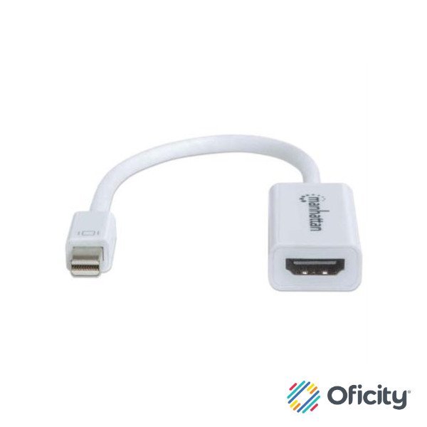 Adaptador Manhattan Mini DisplayPort a HDMI Color Blanco