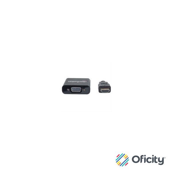 Convertidor Video Manhattan HDMI a VGA Color Negro