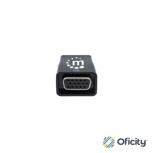 Convertidor Manhattan Video HDMI a SVGA+Salida Audio Color Negro