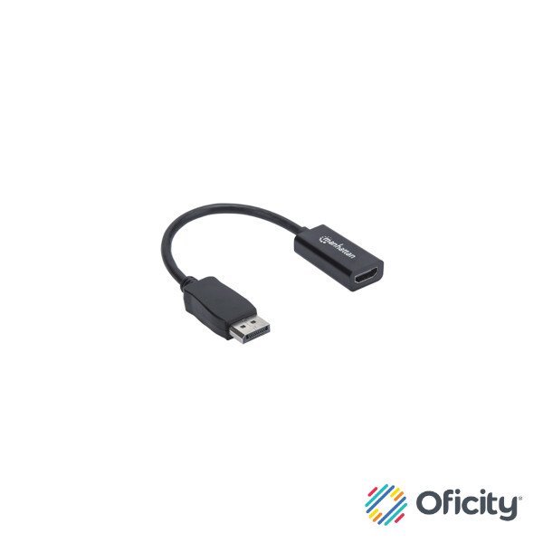 Adaptador Manhattan DisplayPort M a HDMI H Cable 15cm 1080P