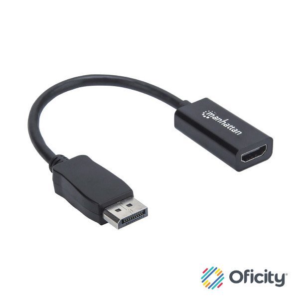 Adaptador Manhattan DisplayPort M a HDMI H Cable 15cm 1080P