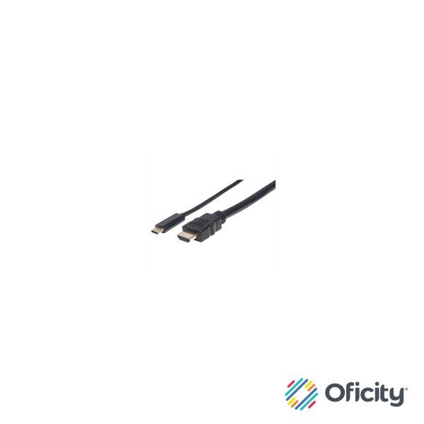 Cable Manhattan Adaptador USB-C a HDMI 4K Salida 2m Color Negro