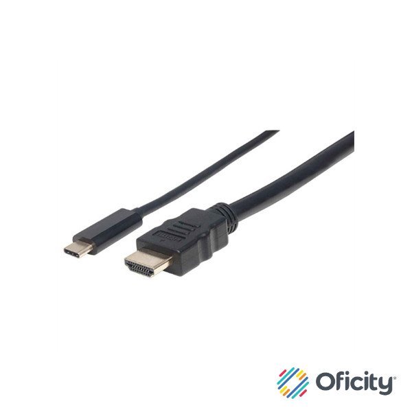 Cable Manhattan Adaptador USB-C a HDMI 4K Salida 1m Color Negro