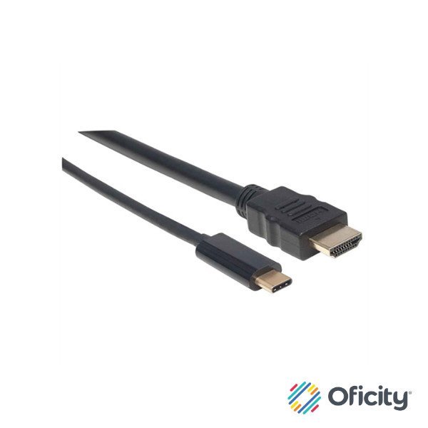 Cable Manhattan Adaptador USB-C a HDMI 4K Salida 1m Color Negro
