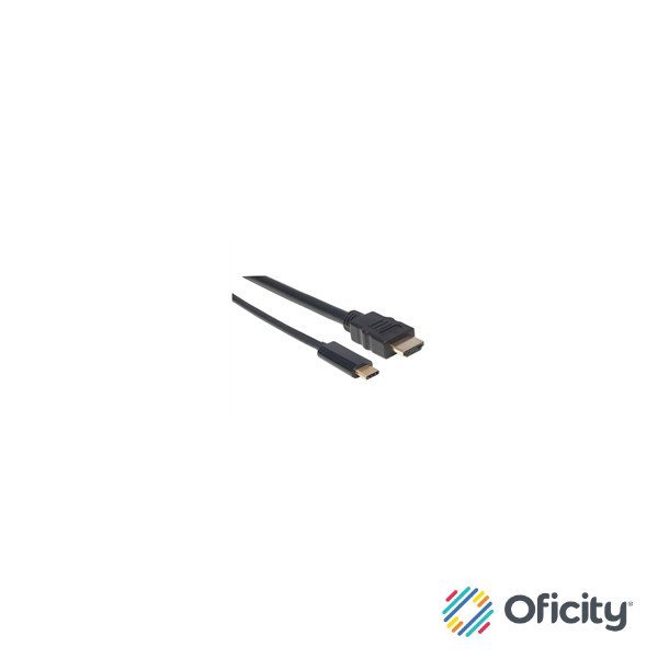 Cable Manhattan Adaptador USB-C a HDMI 4K Salida 1m Color Negro
