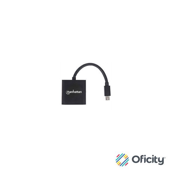 Adaptador Manhattan Activo Mini DisplayPort-M a HDMI-H 4K a 60Hz Color Negro