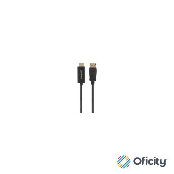 Cable Manhattan DisplayPort/HDMI M-M 1080p1.8m Color Negro