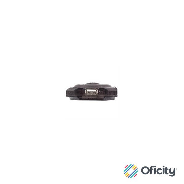 Mini Hub Manhattan Económico USB 4 Puertos Color Negro
