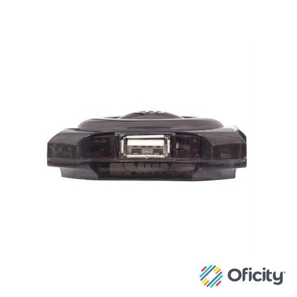 Mini Hub Manhattan Económico USB 4 Puertos Color Negro