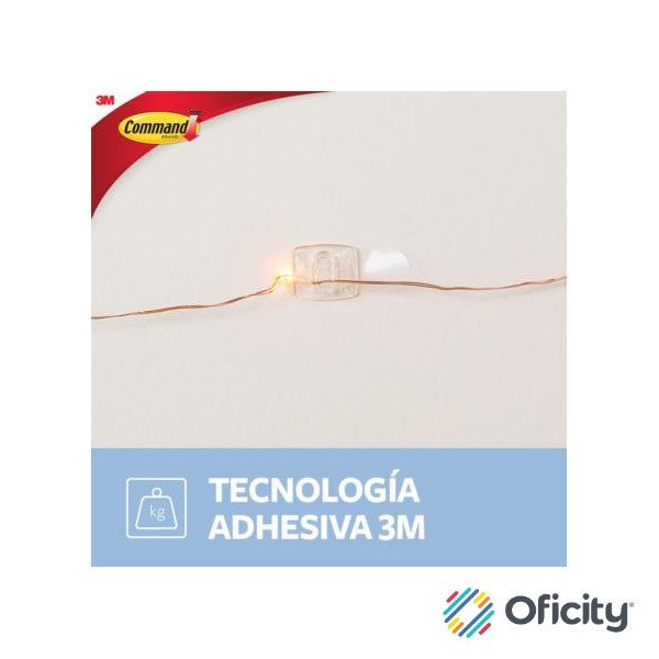 Clips para Luces 3M Command 4 Transparentes